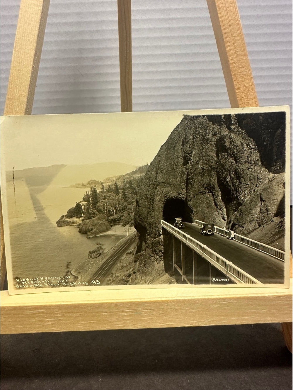 Antique RPPC Mitchell Point Tunnel Columbia River Highway Oregon Reeves